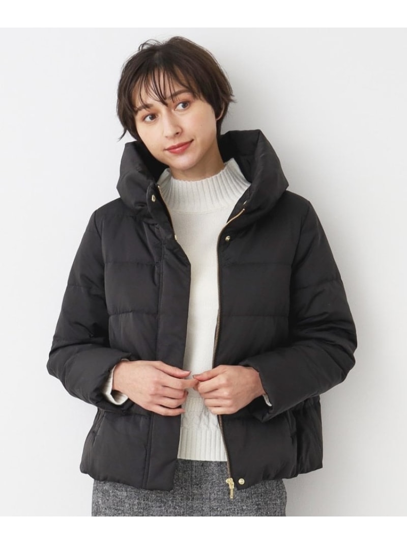 【SALE／50%OFF】【4サイズ展開】ピーチスキンショート丈ダウンコート(XS~L) Dessin デッサン ジャケット・アウター ダウンジャケット・ダウンベスト ベージュ ブラック グレー【RBA_E】【送料無料】[Rakuten Fashion]のサムネイル