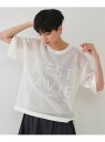 【SALE/50%OFF】メッシュロゴニット【洗濯機洗い可】 OPAQUE.CLIP オペークドットクリップ トップス ニット ブルー ホワイト ブラック【RB...