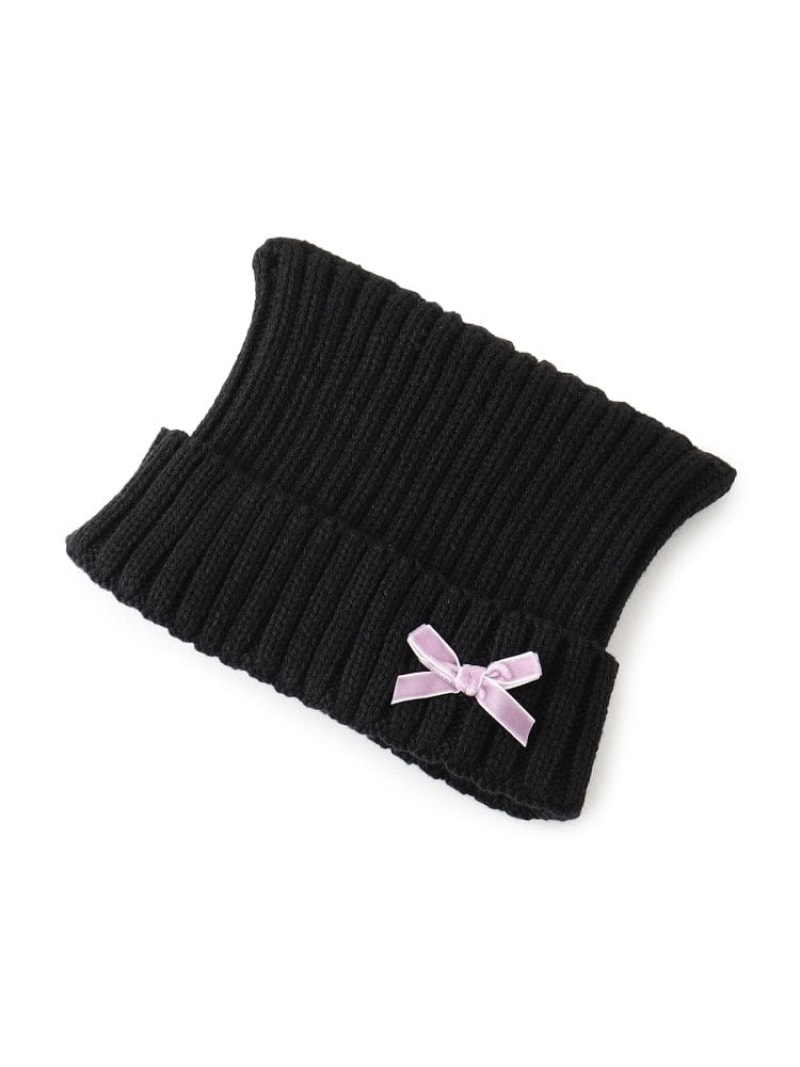 【SALE／20%OFF】ネコ耳ワッチ SHOO・LA・RUE シューラルー 帽子 ニット帽・ビーニー ブラック ホワイ..