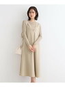 インディヴィ 結婚式ワンピース 【SALE／37%OFF】【洗える/バックシャン】Vネックロングジャンパードレス INDIVI インディヴィ ワンピース・ドレス その他のワンピース・ドレス ベージュ ブラック ネイビー【RBA_E】【送料無料】[Rakuten Fashion]