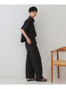 【SALE/20%OFF】シャツオールインワン【洗濯機洗い可】 OPAQUE.CLIP オペークドットクリップ オールインワン・オーバーオール オーバーオール・...