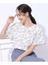 【SALE/20%OFF】【高レビュー/無理せずキレイ】線画フラワーが目を惹く フェミニンブラウス SHOO・LA・RUE シューラルー トップス シャツ・ブラ...
