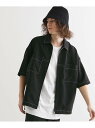 【SALE/50%OFF】ステッチシャツアウター tk.TAKEO KIKUCHI ティーケータケオキクチ トップス シャツ・ブラウス ベージュ ブラック【RB...