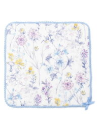 ミックスフラワー柄タオルハンカチ LAURA ASHLEY HOME ローラ アシュレイ ファッション雑貨 ハンカチ・ハンドタオル パープル オレンジ[Rakuten Fashion]