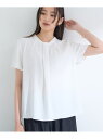 【SALE/10%OFF】【接触冷感/UVケア】モノグラムボウタイブラウス INDIVI インディヴィ トップス シャツ・ブラウス ホワイト ベージュ【RBA_...