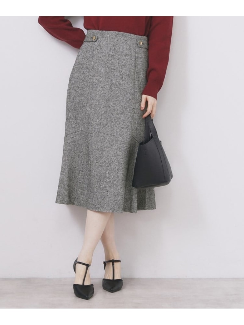 マーメイドフレアスカート【洗濯機OK/防シワ】 index インデックス スカート その他のスカート ブラッ..