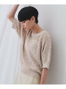 【SALE/50%OFF】MIXヤーンカラーニット【洗濯機洗い可/抗ピル】 OPAQUE.CLIP オペークドットクリップ トップス ニット ネイビー ベージュ...