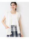 【SALE/50%OFF】【日本製】ボタン付きニットベスト Dessin デッサン トップス ベスト・ジレ ホワイト ネイビー【RBA_E】【送料無料】[Rak...