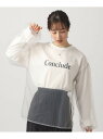 【SALE/60%OFF】チュールドッキングトップス SHOO・LA・RUE シューラルー トップス カットソー・Tシャツ ホワイト グレー【RBA_E】[Ra...