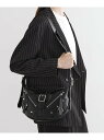 【FANCYシリーズ】スタッズクレセントショルダーバッグ tk.TAKEO KIKUCHI ティーケータケオキクチ バッグ ショルダーバッグ グレー ブラック ...