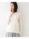 【SALE/50%OFF】【カシミヤ混】Vネックコクーンシルエットニット INDIVI インディヴィ トップス ニット ブラック ホワイト オレンジ グレー【R...