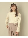 【SALE/30%OFF】【トレンドスタイル/スリット開閉2way】スリットフレアー袖ニット ITS' DEMO イッツデモ トップス ニット ホワイト ベージ...