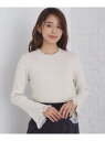 【SALE/30%OFF】ハイネックラメフレアスリーブレースニット【洗濯機洗い可】 index インデックス トップス ニット ベージュ グリーン ブラック ホ...