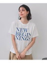 【SALE/40%OFF】BIGロゴTシャツ【洗濯機洗い可】 OPAQUE.CLIP オペークドットクリップ トップス カットソー・Tシャツ ホワイト グレー【...