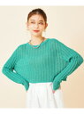 【SALE/70%OFF】ファンシーヤーン ケーブルニット UNTITLED アンタイトル トップス ニット グリーン ベージュ ネイビー オレンジ【RBA_E...
