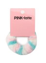 MIXファーヘアポニー PINK-latte ピンク ラテ ヘアアクセサリー その他のヘアアクセサリー グリーン ピンク パープル[Rakuten Fashion]