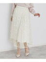 【SALE/30%OFF】《美人百花掲載》スパンコールシアー刺繍スカート【洗濯機洗い可】 index インデックス スカート その他のスカート ホワイト ブラッ...