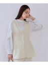 【SALE/60%OFF】《通勤・セレモニー対応/セットアップ対応》ペプラムジレ【洗濯機洗い可】 OPAQUE.CLIP オペークドットクリップ トップス ベス...