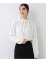 【SALE/30%OFF】【S-3L/洗える/セレモニー】さらり軽やか フリルスタンドカラーブラウス SHOO・LA・RUE シューラルー トップス シャツ・ブ...