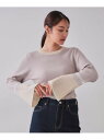 【SALE/20%OFF】配色フレアスリーブワイドリブニット【洗濯機洗い可】 OPAQUE.CLIP オペークドットクリップ トップス ニット ネイビー ブラッ...