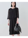 【SALE/60%OFF】【2点セット】前後2WAYニットワンピース INDIVI インディヴィ ワンピース・ドレス その他のワンピース・ドレス ブラック【RB...