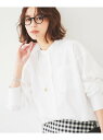 【SALE/50%OFF】【コットン100/ストライプ】タイプライター バンドカラーシャツ UNTITLED アンタイトル トップス シャツ・ブラウス ホワイト...