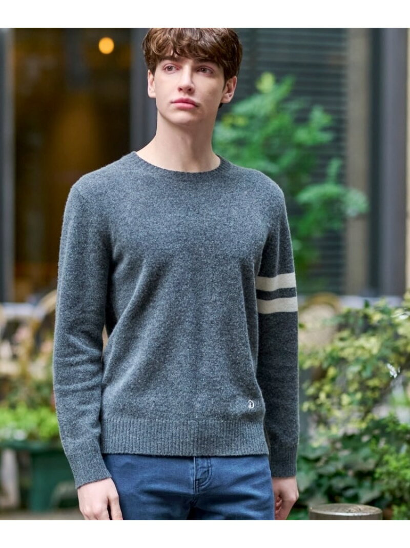 ラムウール混クルーネックニット DRESSTERIOR ドレステリア トップス ニット グレー グリーン ベージュ レッド【送料無料】[Rakuten Fashion]のサムネイル