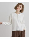 【SALE/46%OFF】配色ポロニットプルオーバー grove グローブ トップス ニット ホワイト ブラック グリーン【RBA_E】[Rakuten Fas...