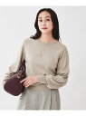 【SALE/40%OFF】【日本製/オンオフ使える】ラメ混パフスリーブプルオーバーニット UNTITLED アンタイトル トップス ニット ベージュ ブルー レ...