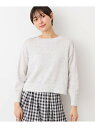 【SALE/60%OFF】【洗える】肩ボタンミックス糸ニット(S~L) Dessin デッサン トップス ニット グレー ピンク ブルー【RBA_E】[Raku...