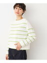 【SALE/60%OFF】【洗える】肩ボタン付きボーダーニット(XS~L) Dessin デッサン トップス ニット ネイビー グリーン ブルー【RBA_E】[...