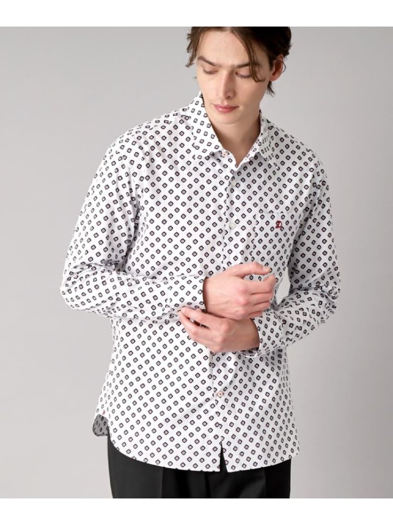 【SALE／40%OFF】ポートベロープリントシャツ DRESSTERIOR ドレステリア トップス シャツ・ブラウス ホワイト ブラック【RBA_E】【送料無料】[Rakuten Fashion]のサムネイル