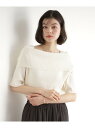 【SALE/30%OFF】オフショルダーニット【洗濯機OK】 THE SHOP TK ザ ショップ ティーケー トップス ニット ブラック ホワイト カーキグリ...