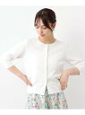 【SALE/10%OFF】【接触冷感/UVカット/装飾クリアボタン】 ベーシックカーディガン LAURA ASHLEY ローラ アシュレイ トップス カーディガ...