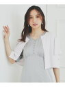 【SALE/40%OFF】シャイニーショートボレロ/前後2WAY【洗濯機洗い可/抗ピル】 index インデックス トップス カーディガン ゴールド ブラック ...