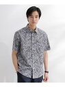 【SALE/30%OFF】ストライプ小花プリント 半袖シャツ TAKEO KIKUCHI タケオキクチ トップス シャツ・ブラウス グレー ブラウン ブルー【R...