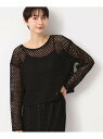 【SALE/50%OFF】【2WAY・セットアップ可能・洗える】メッシュレース Dessin デッサン トップス カーディガン ブラウン ブラック【RBA_E】...