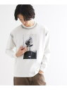 フラワーフォトエンブロヘビーウェイトスムースTシャツ tk.TAKEO KIKUCHI ティーケータケオキクチ トップス カットソー・Tシャツ ブラック ホワイ...