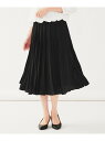 【SALE/50%OFF】【通勤】ポリエステルデシン プリーツスカート UNTITLED アンタイトル スカート その他のスカート ベージュ ネイビー ブラック...