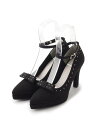 【SALE/60%OFF】スタッズリボンパンプス 24SS ESPERANZA エスペランサ シューズ・靴 パンプス ベージュ ブラック オレンジ【RBA_E】...