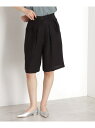 【SALE/30%OFF】リネン混ハーフパンツ【洗える/セットアップ可】 THE SHOP TK ザ ショップ ティーケー パンツ その他のパンツ ホワイト ブ...