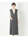 【ジャージ素材】ダブルクロスストレッチジャンスカ LAURA ASHLEY ローラ アシュレイ ワンピース・ドレス その他のワンピース・ドレス グレー ベージュ ピンク【送料無料】[Rakuten Fashion]