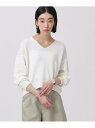 【SALE/50%OFF】テープヤーンVネックニット GALLEST インディヴィ トップス ニット イエロー ホワイト ブルー ブラウン【RBA_E】【送料無...