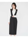 【SALE/70%OFF】【肩紐取り外し可/日本製/ミモレ丈】2WAYジャンパースカート UNTITLED アンタイトル スカート その他のスカート ブラック ...