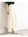 【SALE/40%OFF】フリンジフレアスカート THE SHOP TK ザ ショップ ティーケー スカート ロング・マキシスカート ホワイト ブラック【RBA...