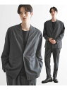 【WEB限定 マシンウォッシャブル】機能性エアリードライノーカラーセットアップ/ノーカラージャケット&テーパードスラックス tk.TAKEO KIKUCHI テ...