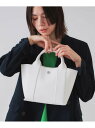 【SALE/30%OFF】【2WAY】スムース合皮ミドルトートバッグ OPAQUE.CLIP オペークドットクリップ バッグ トートバッグ グリーン ブルー ホ...
