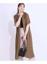 【SALE/30%OFF】さらさら ドビーギャザー シャツワンピース SHOO・LA・RUE シューラルー ワンピース・ドレス その他のワンピース・ドレス グレ...