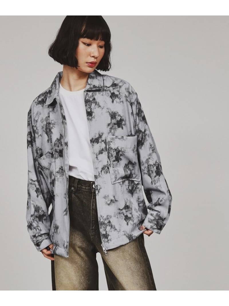 【SALE／30%OFF】シャンブレーシャツアウター tk.TAKEO KIKUCHI ティーケータケオキクチ トップス シャツ・ブラウス ブラック グレー【RBA_E】【送料無料】[Rakuten Fashion]のサムネイル