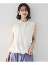 【SALE/40%OFF】【シアー/バンドカラー】バルーンヘムノースリーブブラウス UNTITLED アンタイトル トップス シャツ・ブラウス ブラック オレン...